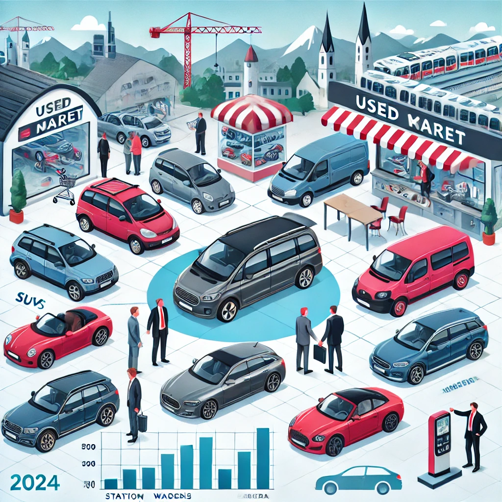 Beliebtheit von Fahrzeugtypen auf dem Gebrauchtwagenmarkt in Bayern – Statistik 2024