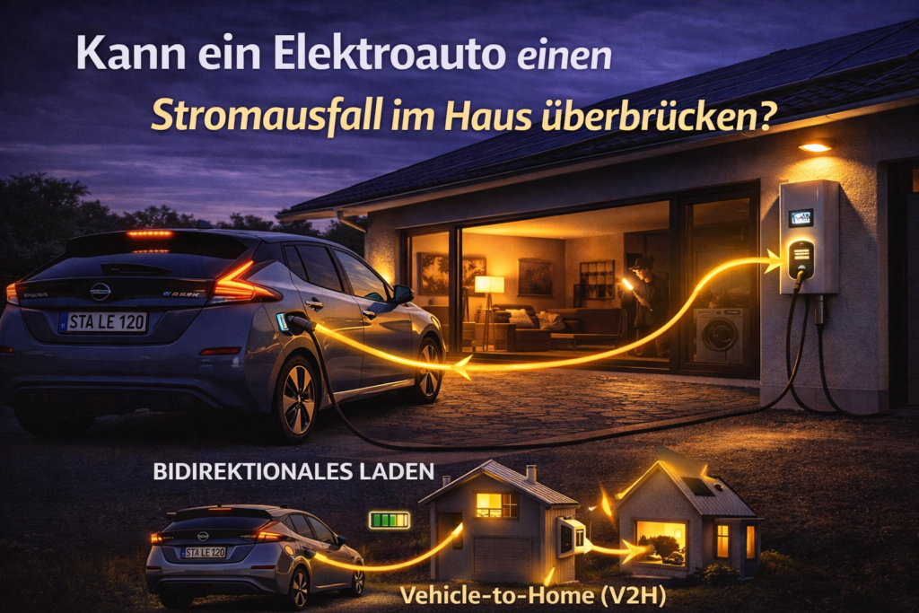 Kann ein Elektroauto einen Stromausfall im Haus überbrücken?