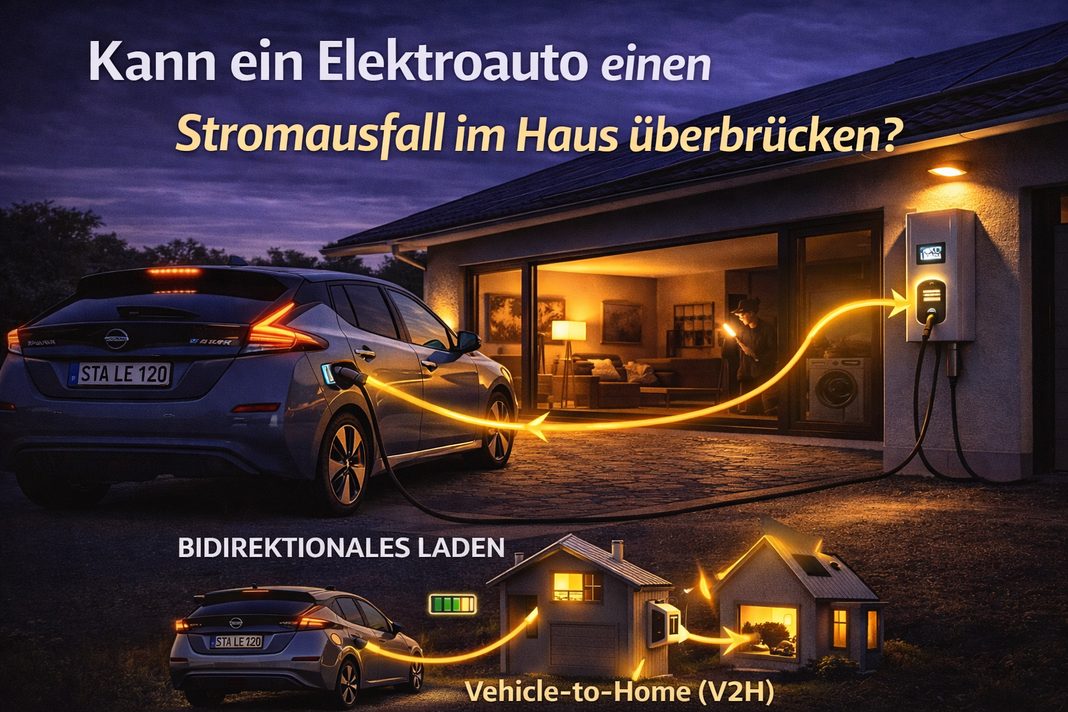 Kann ein Elektroauto einen Stromausfall im Haus überbrücken?