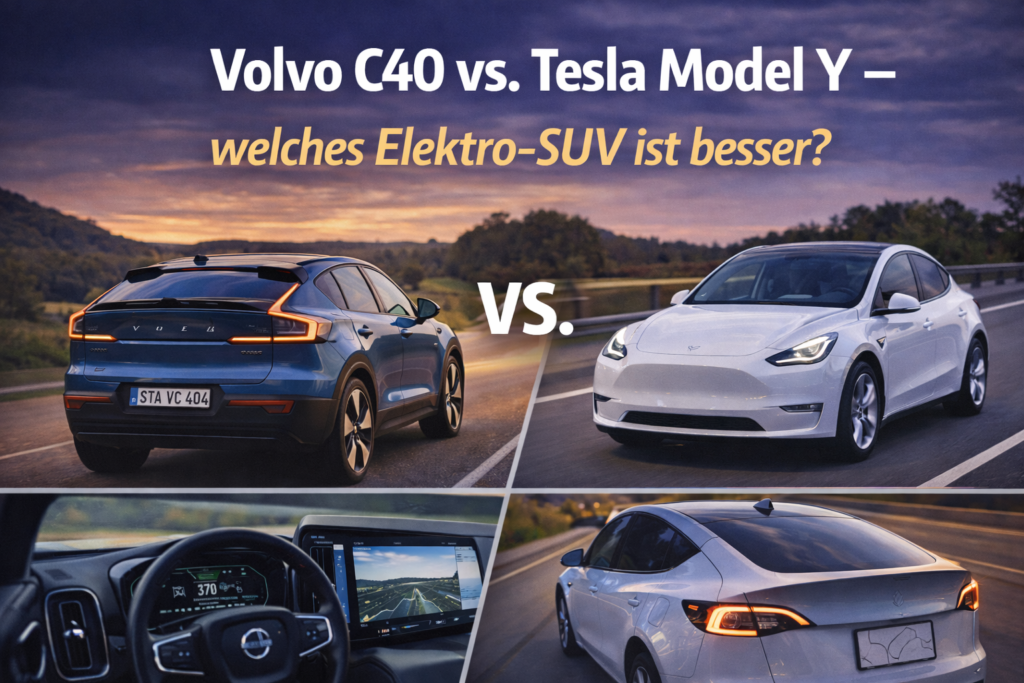 Volvo C40 vs. Tesla Model Y – welches Elektro-SUV ist besser?